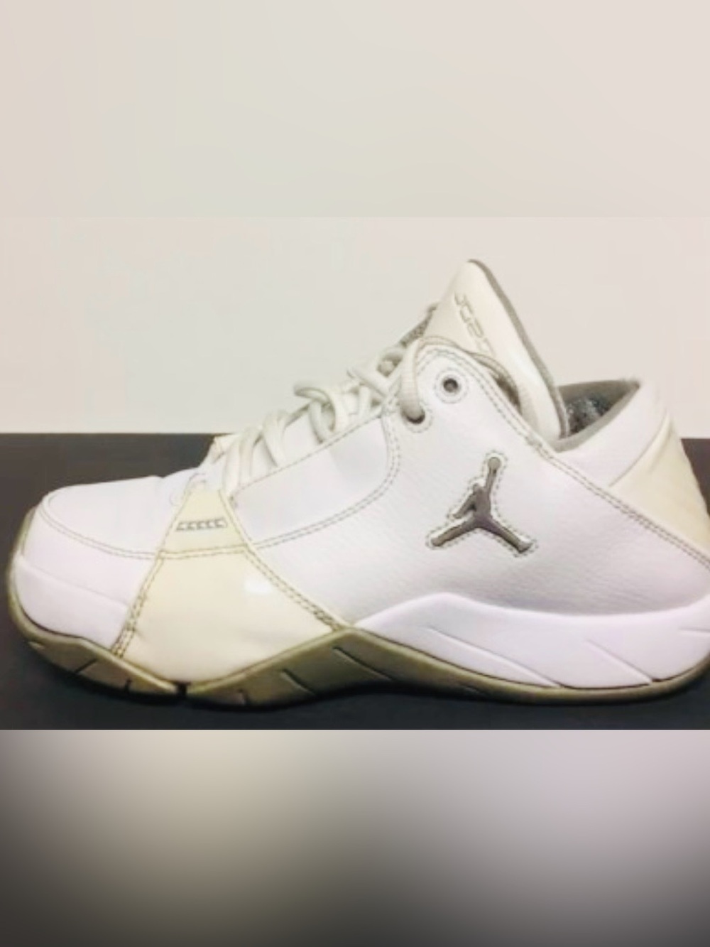 Air Jordan Hoops Low White Nike Leather Sneakers Shoes-Womens 8 OR Youth 6.5Y